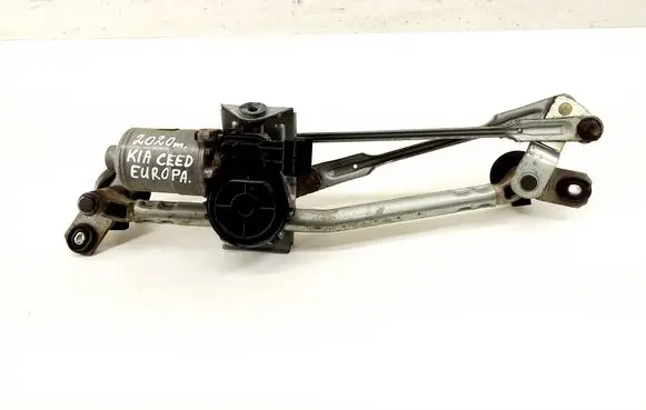 Front wiper linkage and motor