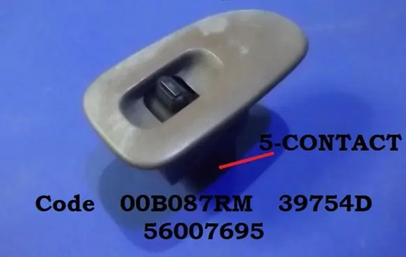 Chrysler 300M Electric window control switch 00B087RM 39754D