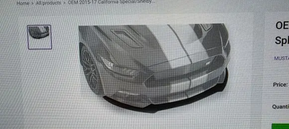 Ford Mustang VI Front bumper lip GR3J17D997AA5YZ9 GR3Z17626AA
