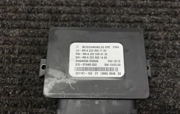 Mercedes-Benz S W222 Hand brake control module A2229007105 A2229021405 A2225450132