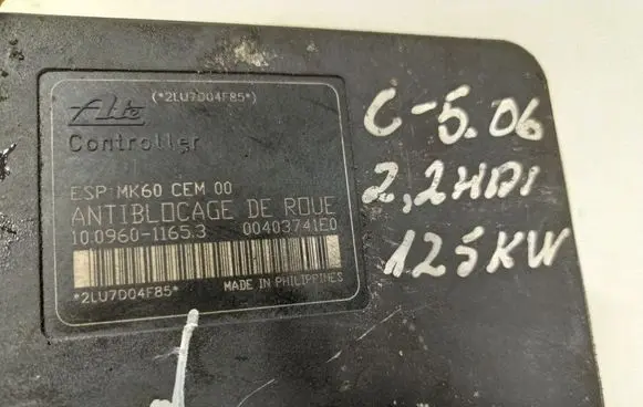 Citroen C5 ABS Pump 9659770580 10020602334 10096011653