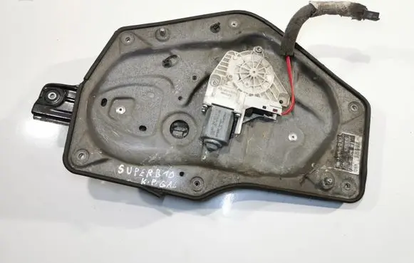 Skoda Superb B6 (3T) Rear door window regulator with motor 3T5889401A 8K0959811A