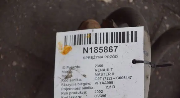 Renault Master II Front coil spring