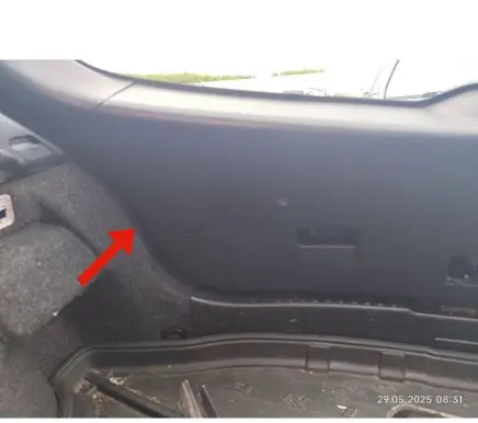 Mazda 3 II Tailgate/boot lid cover trim BBN96896 K3006