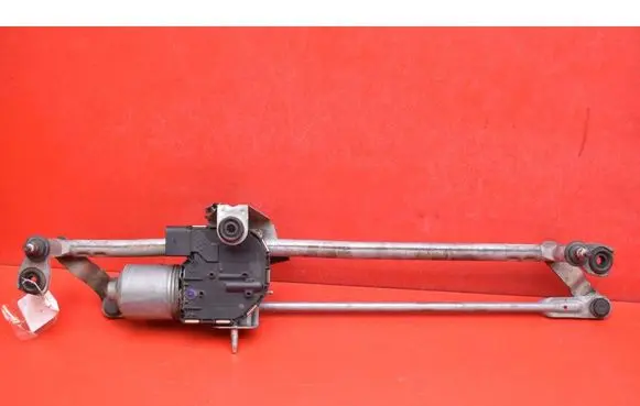 Front wiper linkage and motor