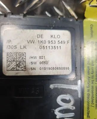Volkswagen Touran I Steering angle sensor 1K0953549F
