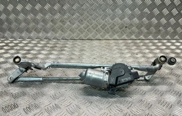 Front wiper linkage and motor