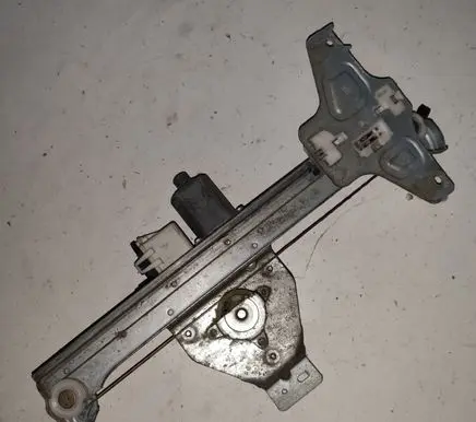 Rear door window regulator with motor