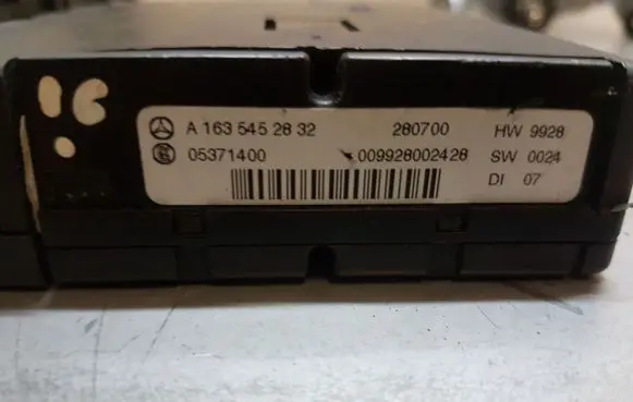 Mercedes-Benz ML W163 Comfort/convenience module A1635452832 05371400