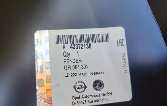 Opel Mokka Fender 42372138