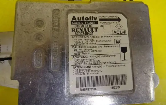 Renault Scenic II - Grand scenic II Airbag control unit/module 8200340431 603989700