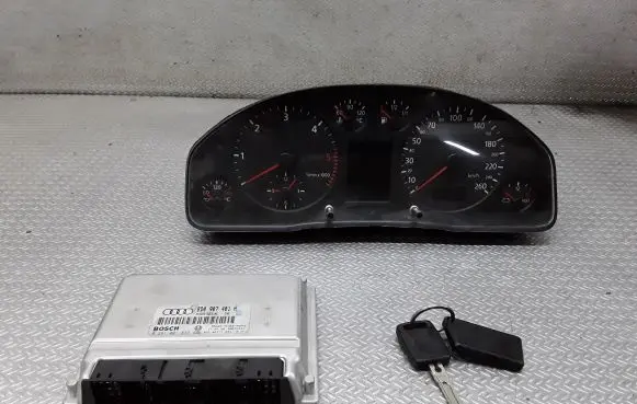 Audi A4 S4 B5 8D Engine ECU kit and lock set 8D0907401H 0281001834 8D0919880M