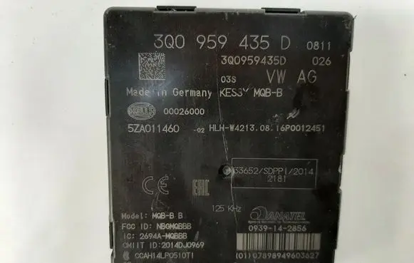 Keyless (KESSY) go control unit/module
