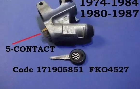 Volkswagen Jetta I Ignition lock 171905851 FKO4527