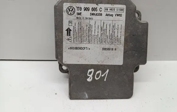 Volkswagen Touran I Airbag control unit/module 1T0909605C 5WK43518