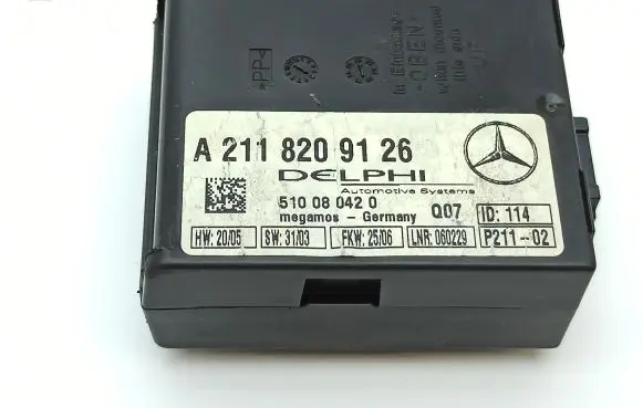 Mercedes-Benz SLK R171 Alarm control unit/module A2118209126 510080420