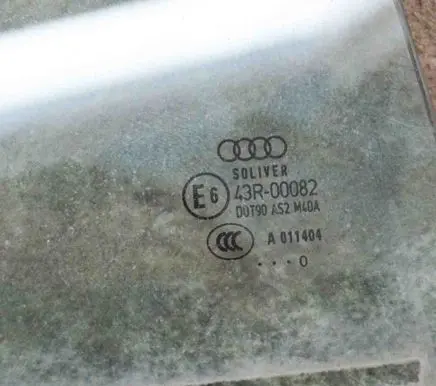 Audi A6 S6 C7 4G Rear door window glass 43R00082