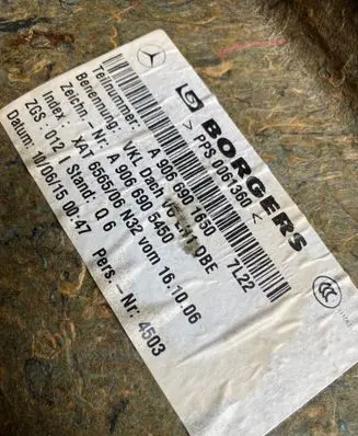 Mercedes-Benz Sprinter W906 Headlining A9066901650