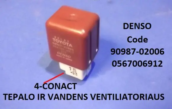 Lexus IS 220D-250-350 Other relay 9098702006 0567006912