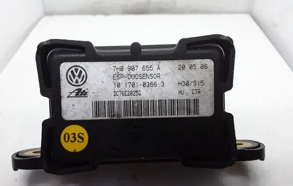 Volkswagen Touran I ESP acceleration yaw rate sensor 7H0907655A 10170103663