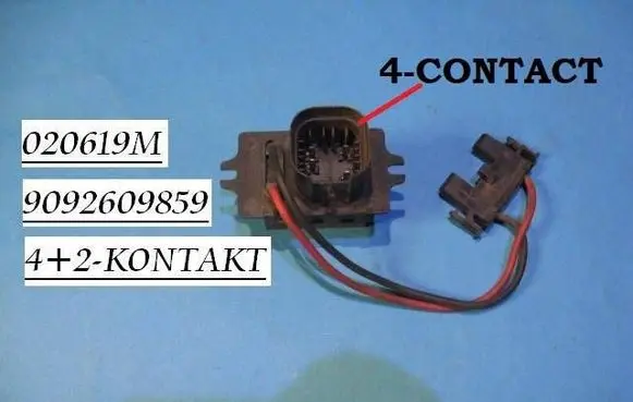 Renault 21 Heater blower motor/fan resistor 9092609859 020619M
