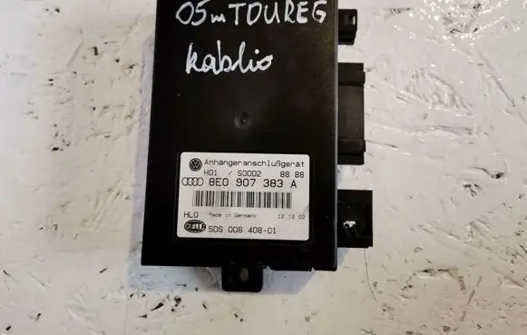 Volkswagen Touareg I Tow bar trailer control unit/module 8E0907383A