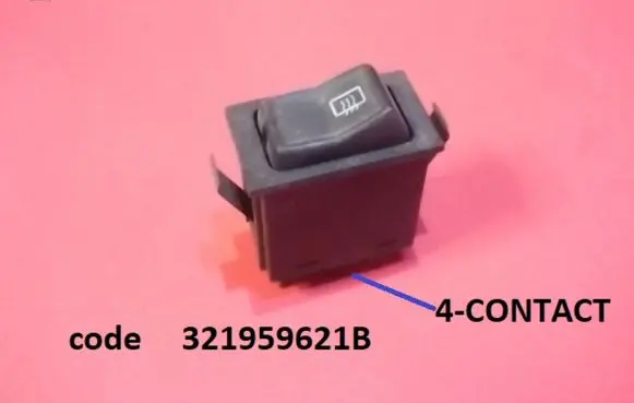 Volkswagen Jetta I Windscreen/window heater switch 321959621B