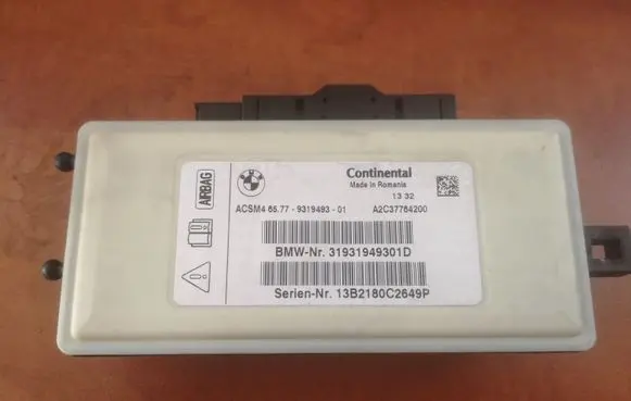 BMW 5 F10 F11 Airbag control unit/module 9319493