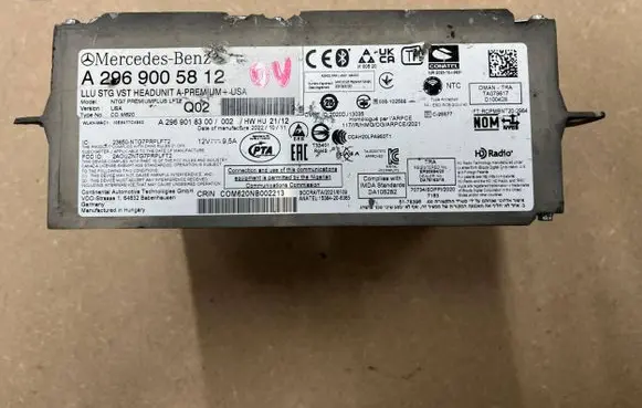 Mercedes-Benz EQS X296 Radio/GPS head unit trim A2969005812 A2969018300