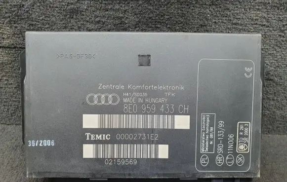 Audi A4 S4 B7 8E 8H Comfort/convenience module 8E0959433CH