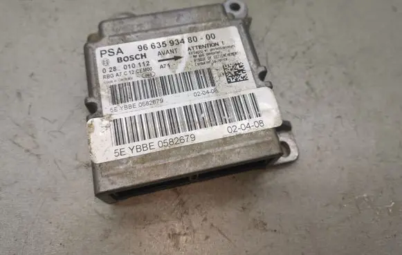 Peugeot 207 Airbag control unit/module 9663593480