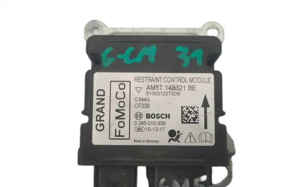 Ford Grand C-MAX Airbag control unit/module AM5T14B321BE 6100012273DB 0285010936