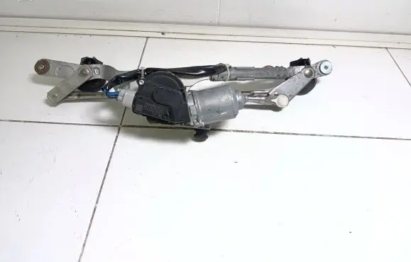 Front wiper linkage and motor