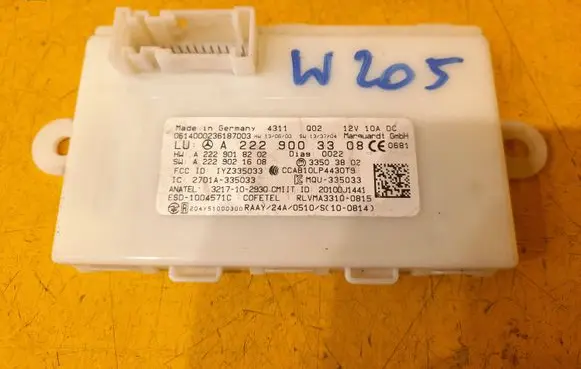 Mercedes-Benz C W205 Keyless (KESSY) go control unit/module A2229003308