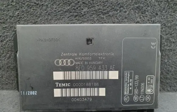 Audi A4 S4 B6 8E 8H Comfort/convenience module 8E0959433AE