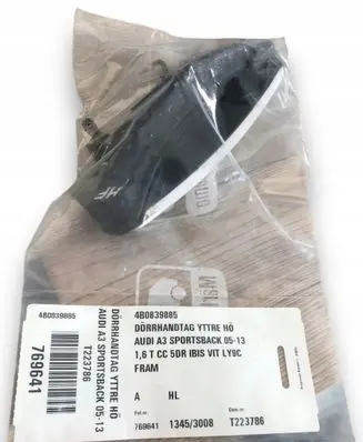 Audi A3 S3 8L Rear door exterior handle 4B0839885