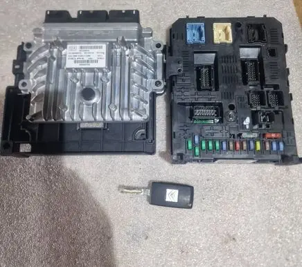 Citroen C5 Engine ECU kit and lock set 9663548180 R0413C010C 9665843280