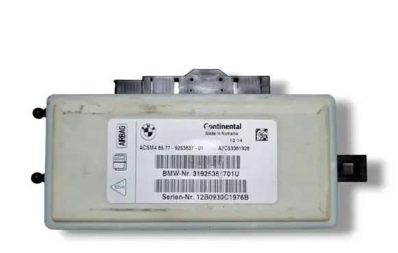 BMW 5 F10 F11 Airbag control unit/module 9253637 3192536 12B0930C1976B