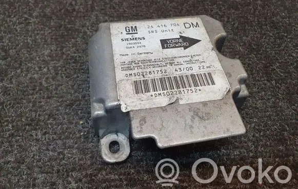 Opel Zafira A Airbag control unit/module 24416704DM 5WK42978