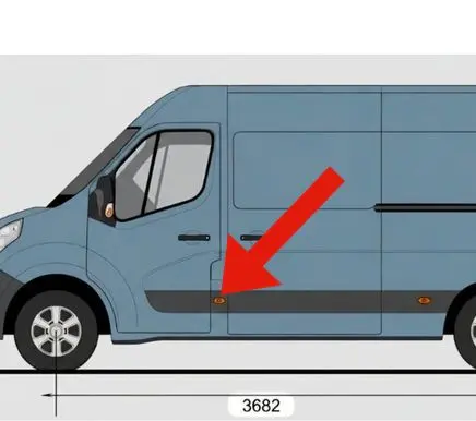 Renault Master III (B) Pillar trim (exterior)