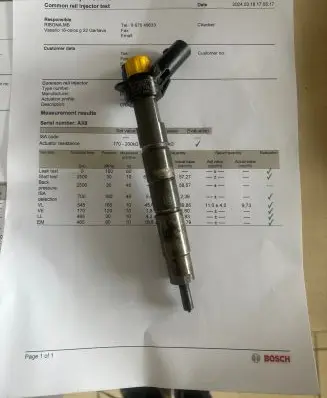 Mercedes-Benz E W213 Fuel injector A6540700187