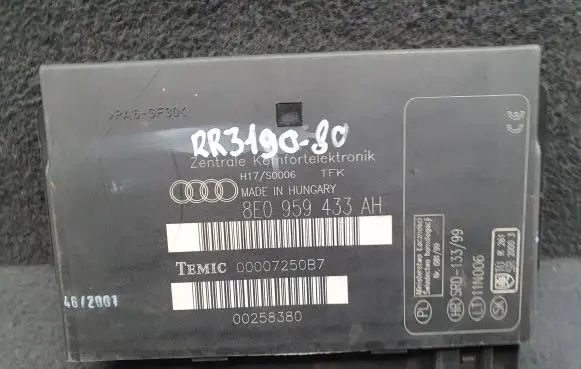 Audi A4 S4 B6 8E 8H Comfort/convenience module 8E0959433AH