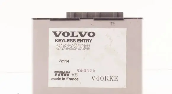 Volvo S40, V40 Keyless (KESSY) go control unit/module 30822506 72114 960126