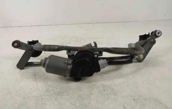 Front wiper linkage and motor