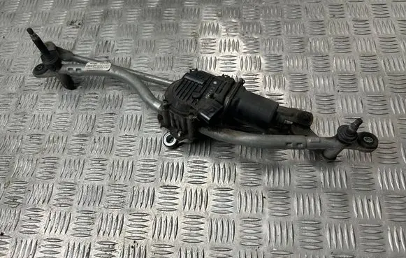 Front wiper linkage and motor