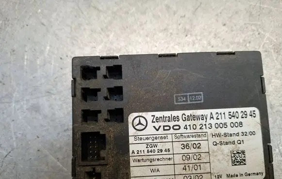 Mercedes-Benz E W211 Gateway control module A2115402945 410213005008