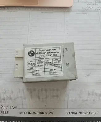 BMW 3 F30 F35 F31 Tow bar trailer control unit/module 71606856980 506797 00135893
