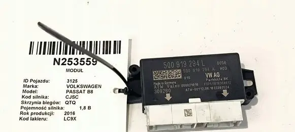 Volkswagen PASSAT B8 Parking PDC control unit/module 5Q0919294LPDC