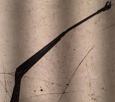 Front wiper blade arm