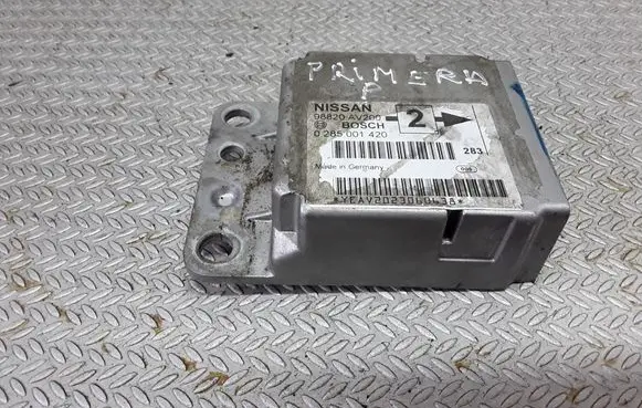 Nissan Primera Airbag control unit/module 98820AV200 0285001420